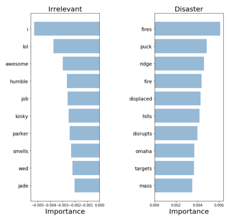 Word2Vec: Word importance